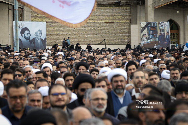 آیین تشییع آیت الله سیدعلی شفیعی در اهواز