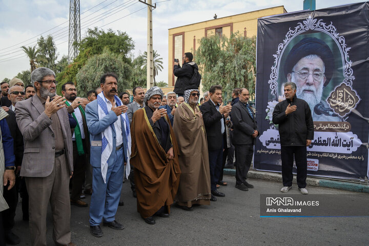 آیین تشییع آیت الله سیدعلی شفیعی در اهواز