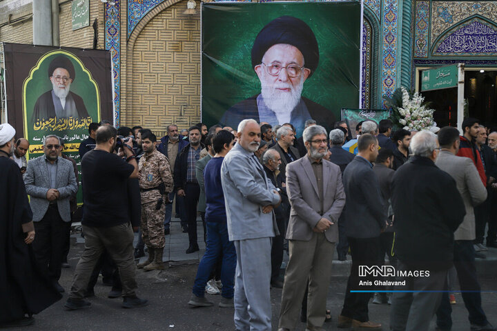 آیین تشییع آیت الله سیدعلی شفیعی در اهواز