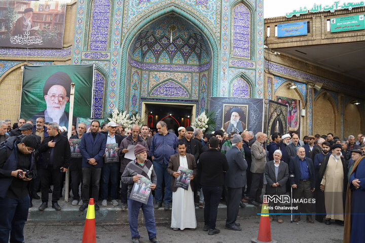 آیین تشییع آیت الله سیدعلی شفیعی در اهواز