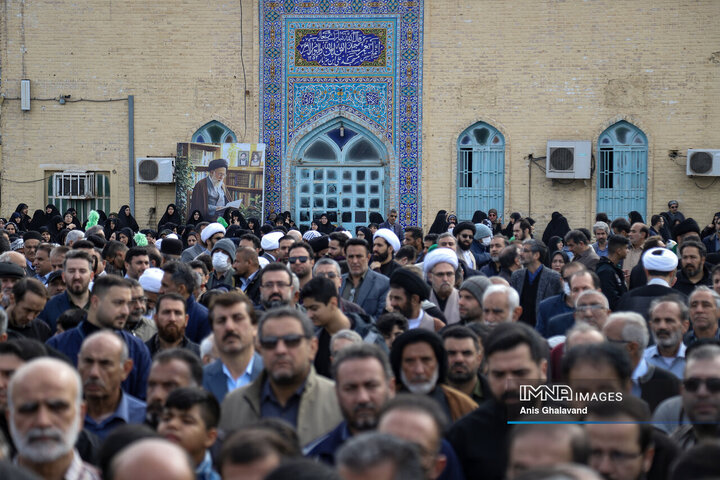 آیین تشییع آیت الله سیدعلی شفیعی در اهواز