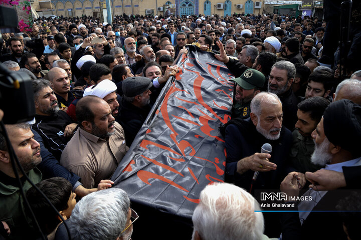 آیین تشییع آیت الله سیدعلی شفیعی در اهواز