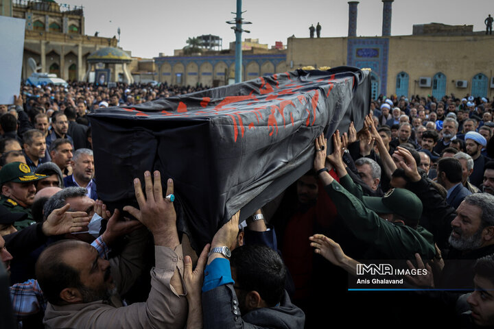 آیین تشییع آیت الله سیدعلی شفیعی در اهواز