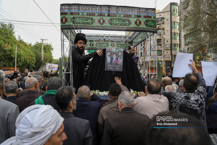 آیین تشییع آیت الله سیدعلی شفیعی در اهواز