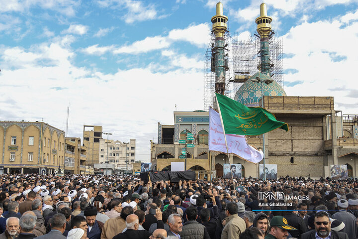 آیین تشییع آیت الله سیدعلی شفیعی در اهواز