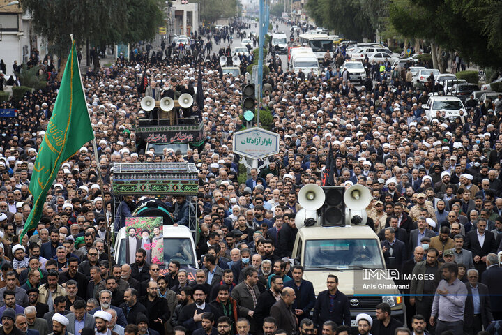 آیین تشییع آیت الله سیدعلی شفیعی در اهواز