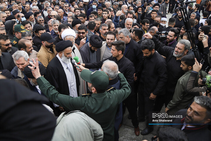 آیین تشییع آیت الله سیدعلی شفیعی در اهواز