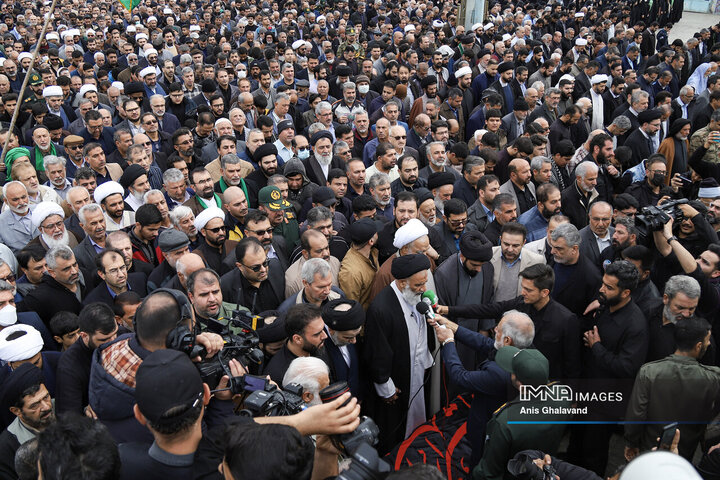 آیین تشییع آیت الله سیدعلی شفیعی در اهواز