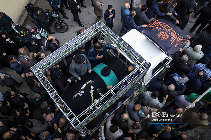 آیین تشییع آیت الله سیدعلی شفیعی در اهواز