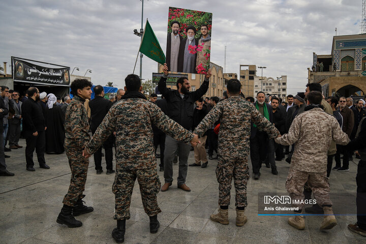 آیین تشییع آیت الله سیدعلی شفیعی در اهواز