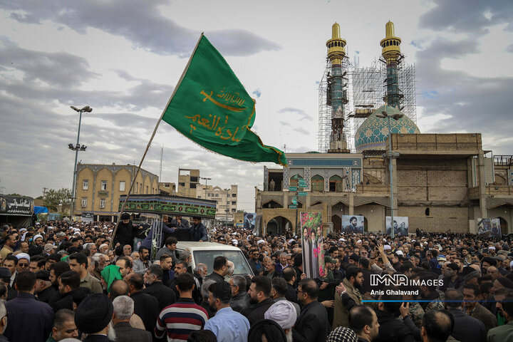 آیین تشییع آیت الله سیدعلی شفیعی در اهواز