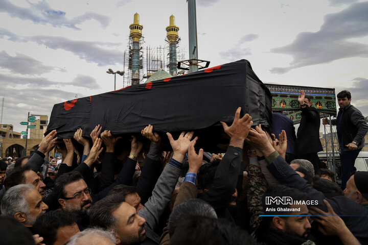 آیین تشییع آیت الله سیدعلی شفیعی در اهواز