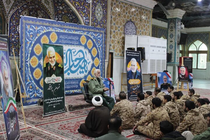 بزرگداشت سردار سلیمانی توسط سربازان قرارگاه کربلا