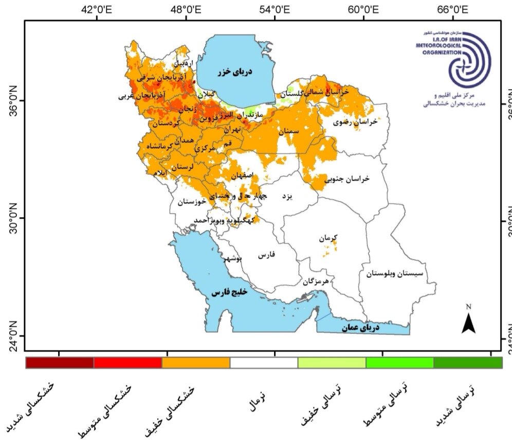 پیش بینی بارش استان ها و تحلیل کارنامه بارش کشور در سال زراعی ۱۴۰۴