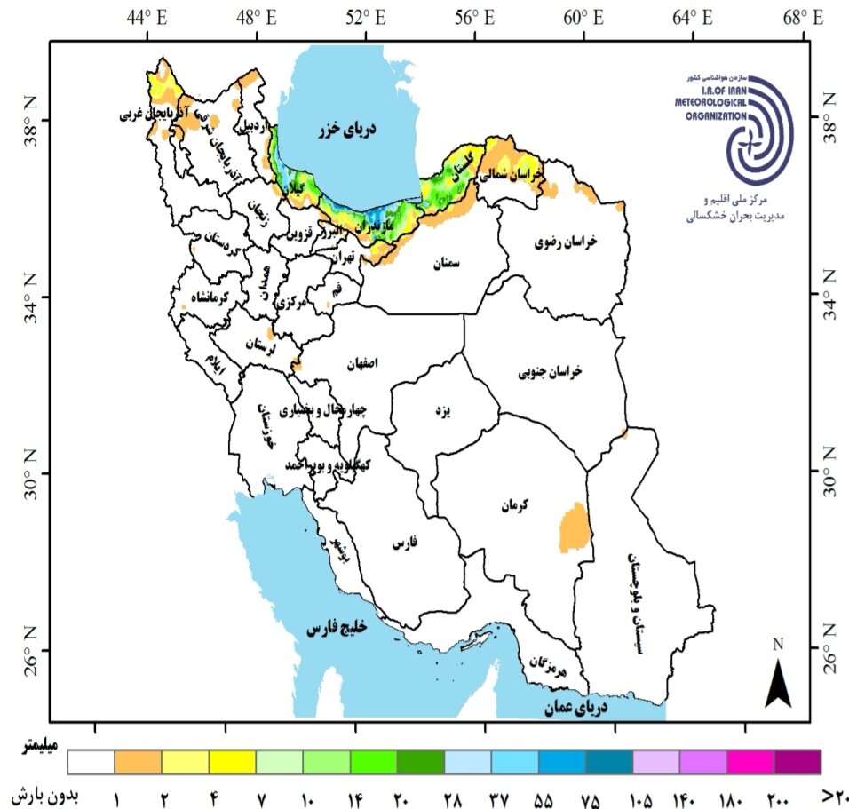 پیش بینی بارش استان ها و تحلیل کارنامه بارش کشور در سال زراعی ۱۴۰۴