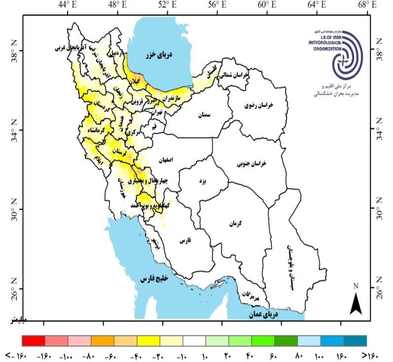 پیش بینی بارش استان ها و تحلیل کارنامه بارش کشور در سال زراعی ۱۴۰۴