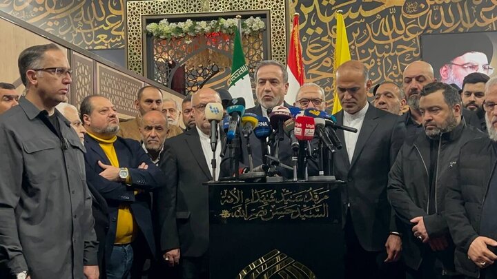 عراقچی در مزار شهید سیدحسن نصرالله: ایران از وحدت ملی در لبنان حمایت می‌کند