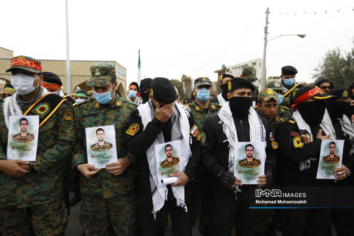 تشییع دو شهید مدافع امنیت در قم