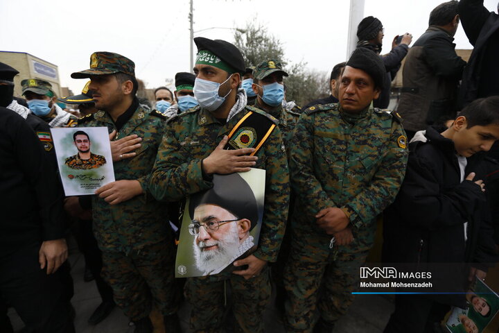 تشییع دو شهید مدافع امنیت در قم