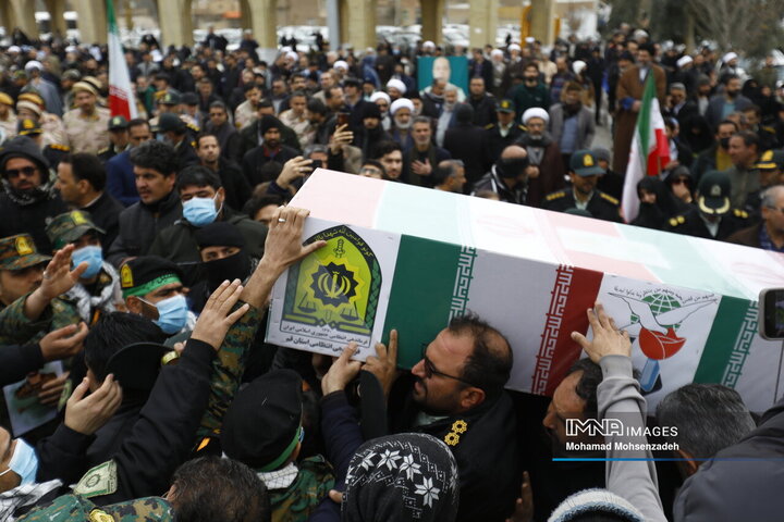 تشییع دو شهید مدافع امنیت در قم