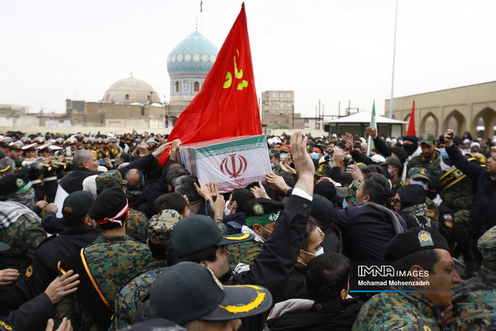 تشییع دو شهید مدافع امنیت در قم