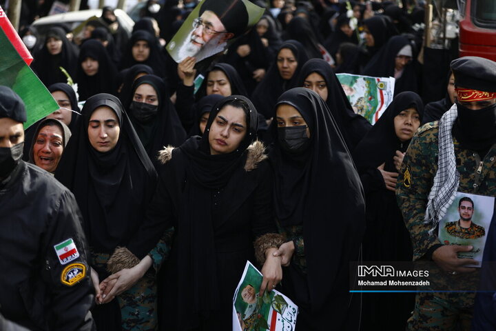 تشییع دو شهید مدافع امنیت در قم