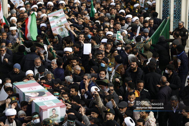 تشییع دو شهید مدافع امنیت در قم