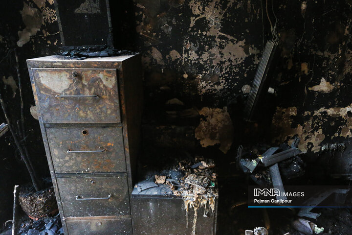 تخریب ساختمان شورای هماهنگی تبلیغات اسلامی اصفهان در اغتشاشات اخیر