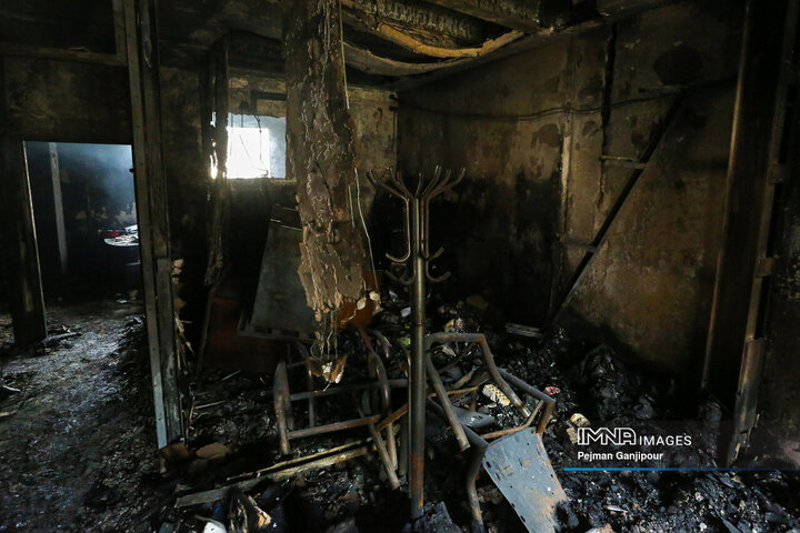 تخریب ساختمان شورای هماهنگی تبلیغات اسلامی اصفهان در اغتشاشات اخیر