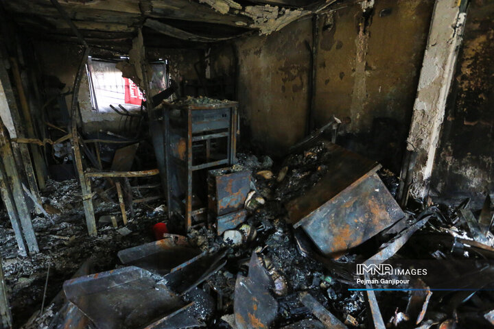 تخریب ساختمان شورای هماهنگی تبلیغات اسلامی اصفهان در اغتشاشات اخیر