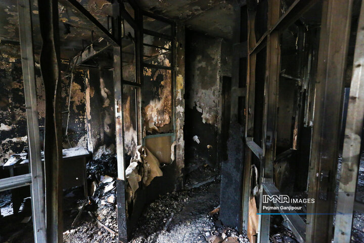 تخریب ساختمان شورای هماهنگی تبلیغات اسلامی اصفهان در اغتشاشات اخیر