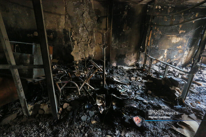 تخریب ساختمان شورای هماهنگی تبلیغات اسلامی اصفهان در اغتشاشات اخیر