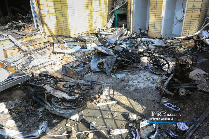 تخریب ساختمان شورای هماهنگی تبلیغات اسلامی اصفهان در اغتشاشات اخیر