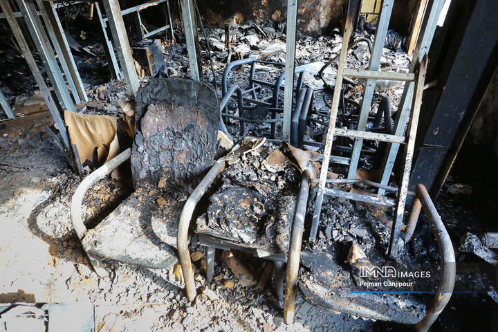 تخریب ساختمان شورای هماهنگی تبلیغات اسلامی اصفهان در اغتشاشات اخیر