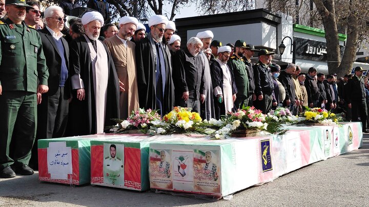 فیلم| تشییع باشکوه شهدای امنیت در بجنورد