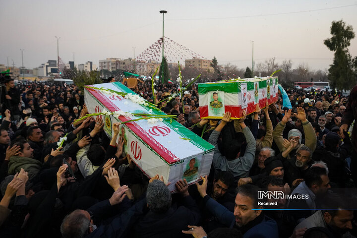 وداع با شهدای مدافع امنیت در اصفهان