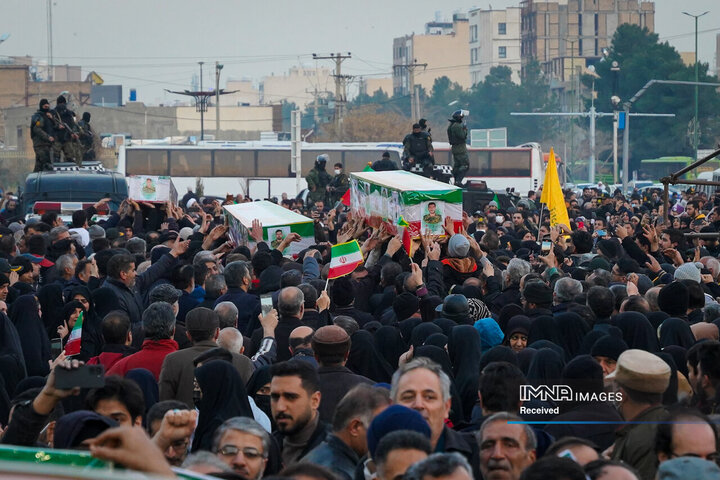 وداع با شهدای مدافع امنیت در اصفهان