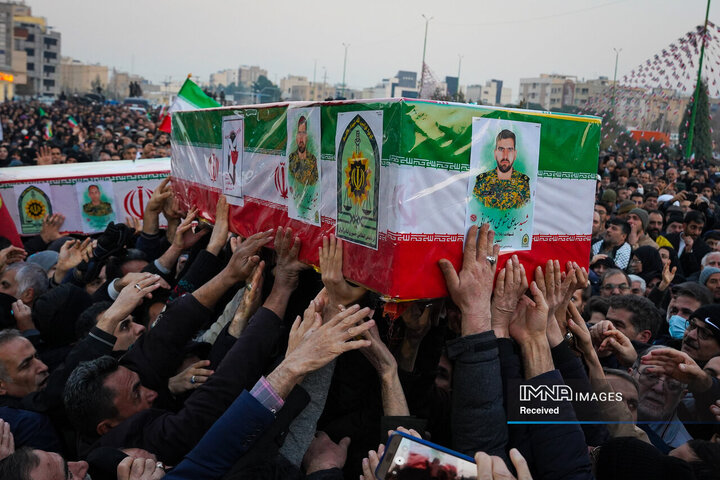 وداع با شهدای مدافع امنیت در اصفهان