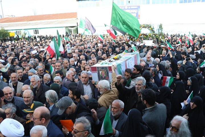 مراسم تشییع شهدای مدافع امنیت در رشت برگزار شد