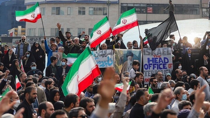 حضور پرشور کارکنان و خانواده ارتش در تجمع بزرگ محکومیت اقدامات تروریستی