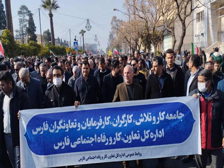 خیزش مردم فارس در محکومیت اغتشاشات + فیلم