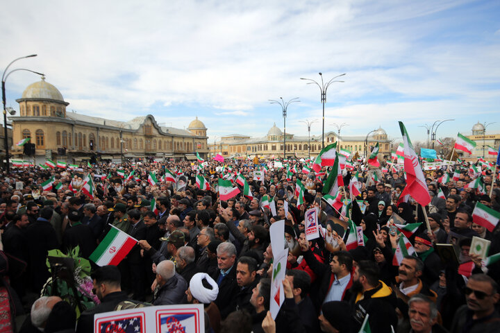 تجمع مردم همدان در محکومیت اغتشاشات اخیر