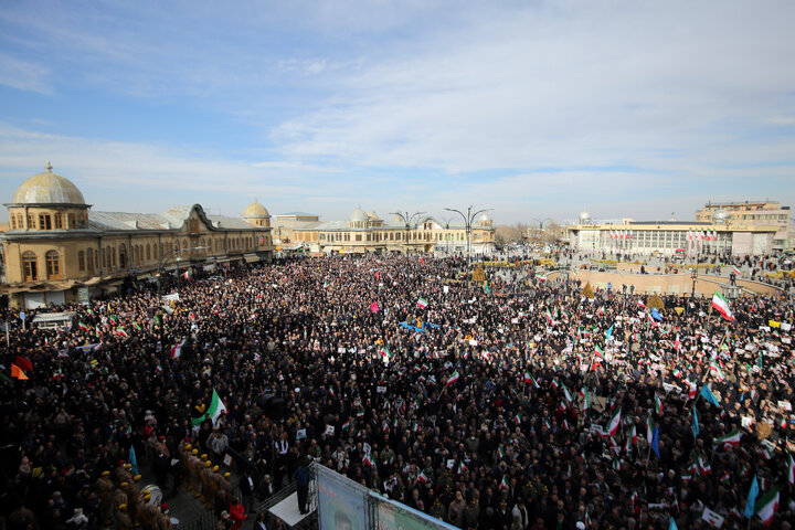 تجمع مردم همدان در محکومیت اغتشاشات اخیر