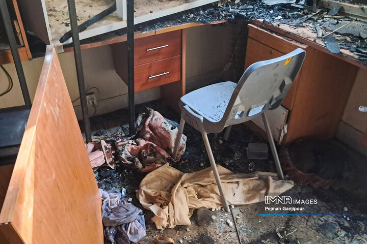 تخریب ساختمان خانه انقلاب اسلامی اصفهان در اغتشاشات اخیر