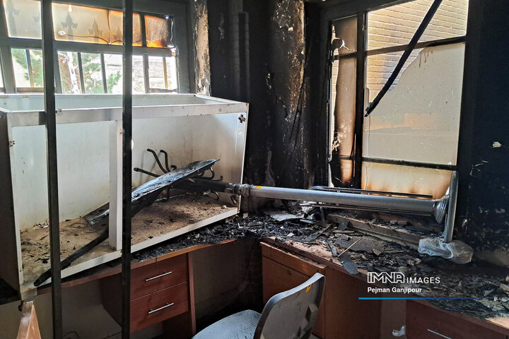 تخریب ساختمان خانه انقلاب اسلامی اصفهان در اغتشاشات اخیر