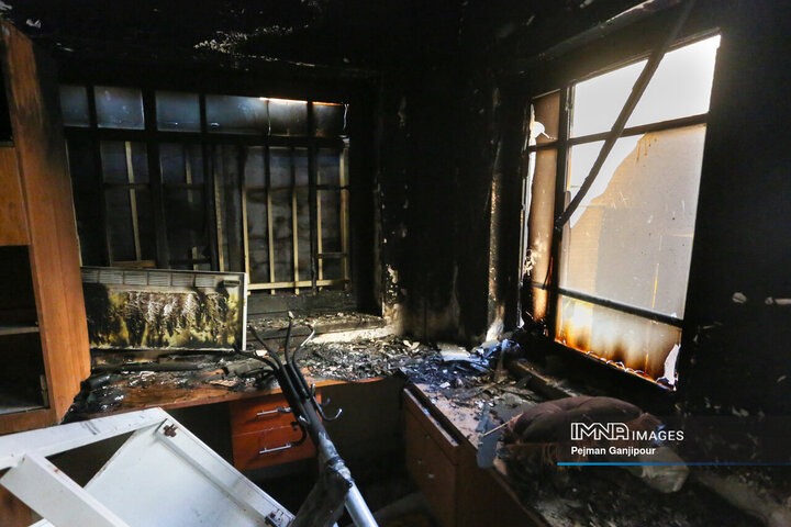 تخریب ساختمان خانه انقلاب اسلامی اصفهان در اغتشاشات اخیر