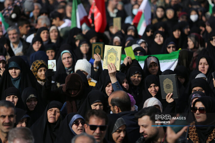 راهپیمایی محکومیت اغتشاشات در همدان