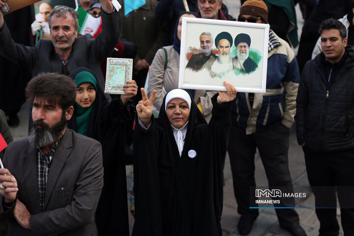 راهپیمایی محکومیت اغتشاشات در همدان