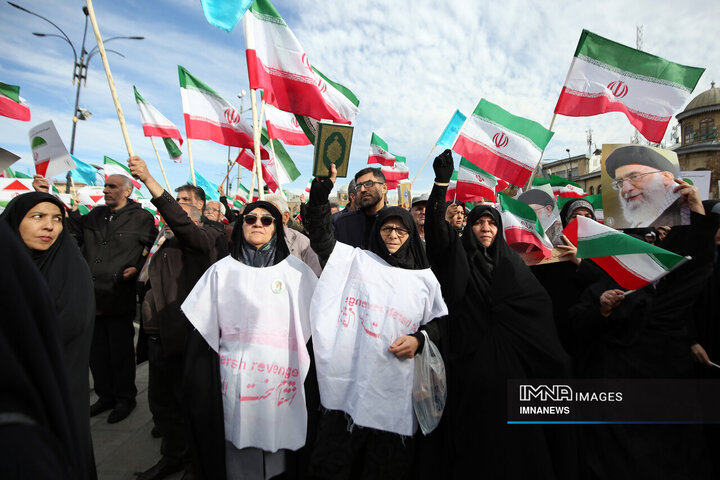 راهپیمایی محکومیت اغتشاشات در همدان