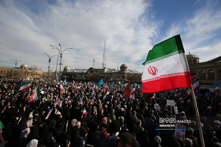 راهپیمایی محکومیت اغتشاشات در همدان